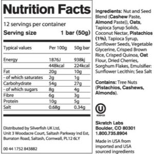 Skratch Labs Energy Bars Cherries & Pistachios 12 Bars click to zoom image