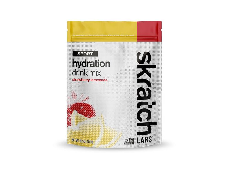Skratch Labs Sport Hydration Mix - 1lb (440g) - Strawberry Lemonade click to zoom image